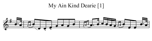 My Ain Kind Dearie [1] - staff notation