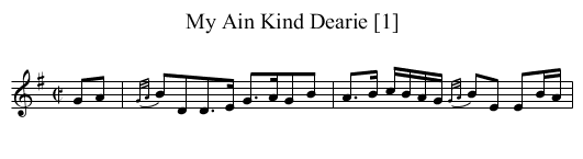 My Ain Kind Dearie [1] - staff notation