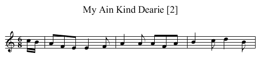 My Ain Kind Dearie [2] - staff notation