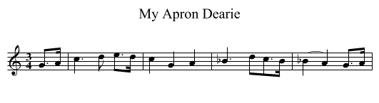 My Apron Dearie - staff notation