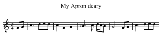My Apron deary - staff notation