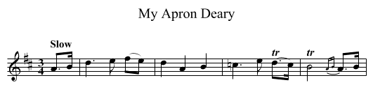 My Apron Deary - staff notation