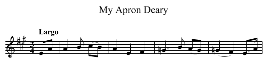 My Apron Deary - staff notation