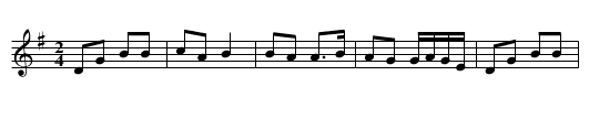 My Aunt Jane - staff notation