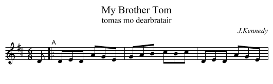 My Brother Tom - staff notation