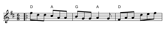 My Darling Asleep - staff notation