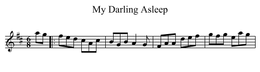 My Darling Asleep - staff notation