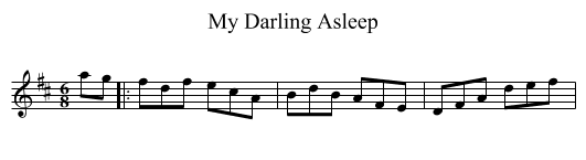 My Darling Asleep - staff notation