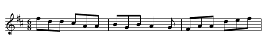My Darling Asleep - staff notation