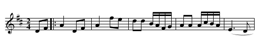 My Darling Child - staff notation