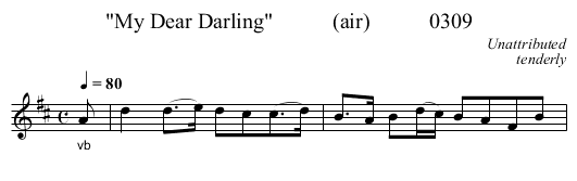 My Dear Darling           (air)           0309 - staff notation