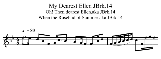My Dearest Ellen JBrk.14 - staff notation