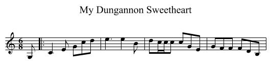 My Dungannon Sweetheart - staff notation
