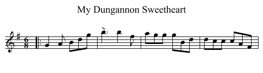 My Dungannon Sweetheart - staff notation