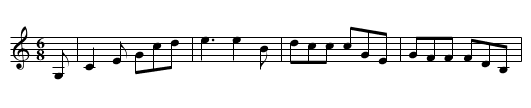 My Dungannon Sweetheart - staff notation
