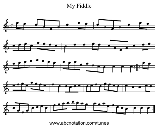 My Fiddle - staff notation