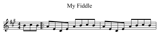 My Fiddle - staff notation
