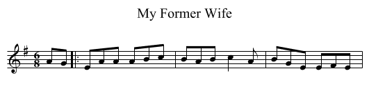 My Former Wife - staff notation