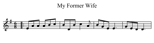 My Former Wife - staff notation