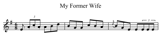 My Former Wife - staff notation