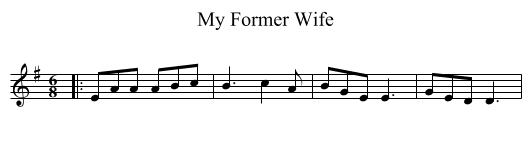 My Former Wife - staff notation