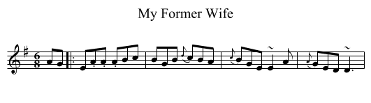 My Former Wife - staff notation