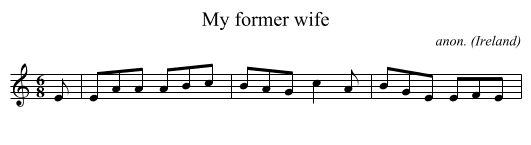 My former wife - staff notation