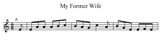 My Former Wife - staff notation