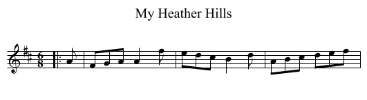 My Heather Hills - staff notation
