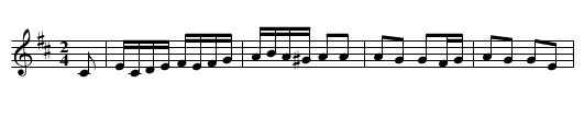 My High Cauled Cap - staff notation