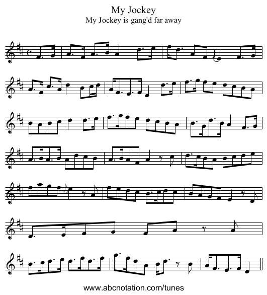 My Jockey - staff notation