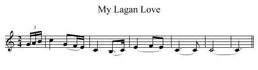 My Lagan Love - staff notation