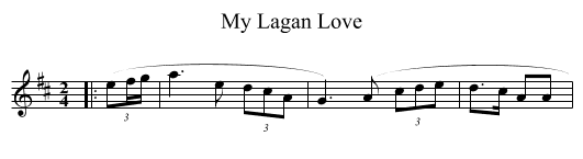My Lagan Love - staff notation