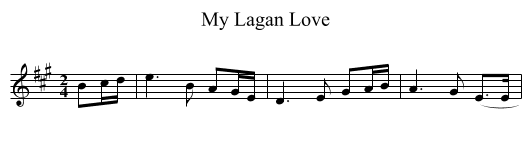 My Lagan Love - staff notation