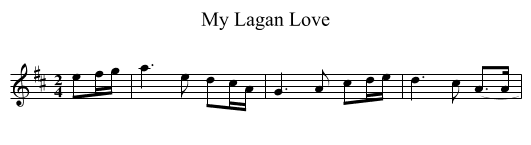 My Lagan Love - staff notation