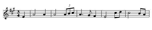 My Lily - staff notation