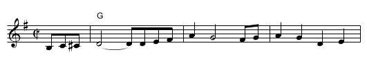 My Little Girl - staff notation