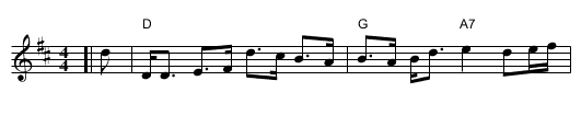 (My Love is Like) the Red Red Rose - staff notation