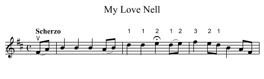 My Love Nell - staff notation