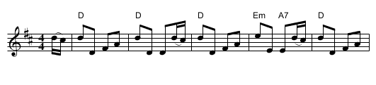My Love She's But A Lassie Yet #2 - staff notation