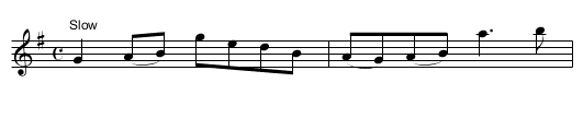 My Love's in the Broom - staff notation