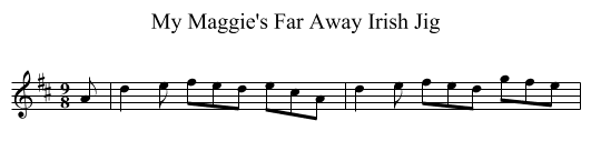 My Maggie's Far Away Irish Jig - staff notation