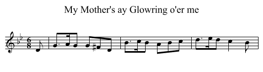 My Mother's ay Glowring o'er me - staff notation