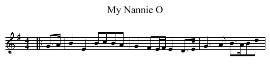 My Nannie O - staff notation