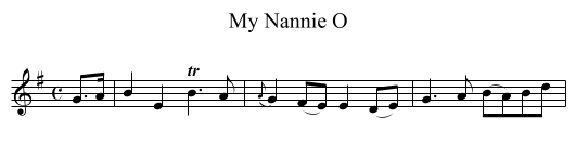 My Nannie O - staff notation