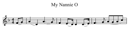 My Nannie O - staff notation