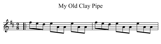 My Old Clay Pipe - staff notation