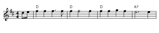 My Old Man - staff notation