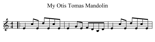 My Otis Tomas Mandolin - staff notation