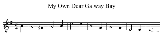 My Own Dear Galway Bay - staff notation